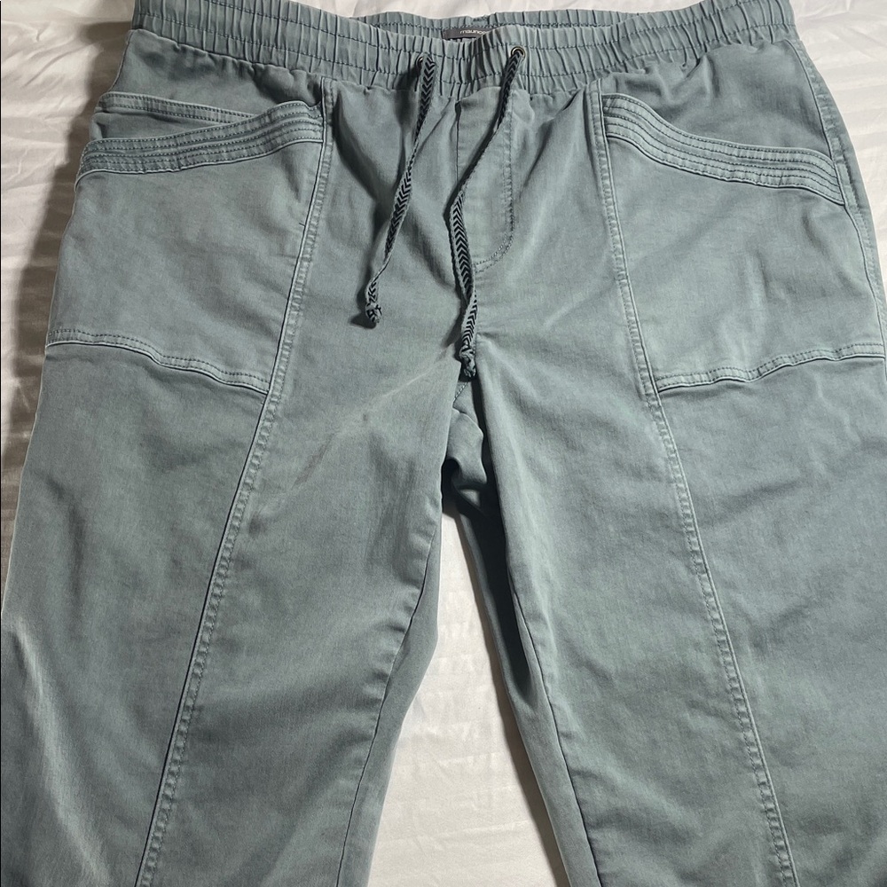 Maurices Women's Drawstring Joggers in Slate Blue-Green XL Long